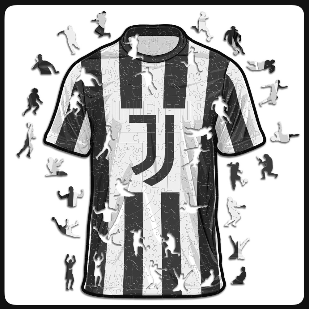 Authentic Wooden Juventus Jersey Puzzle
